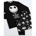 Black-White - Back - Nightmare Before Christmas Boys Jack Skellington Long Pyjama Set