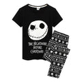 White-Black - Front - Nightmare Before Christmas Boys Jack Skellington Long Pyjama Set