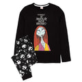 Black-White - Front - Nightmare Before Christmas Womens-Ladies Jack Skellington Long Pyjama Set