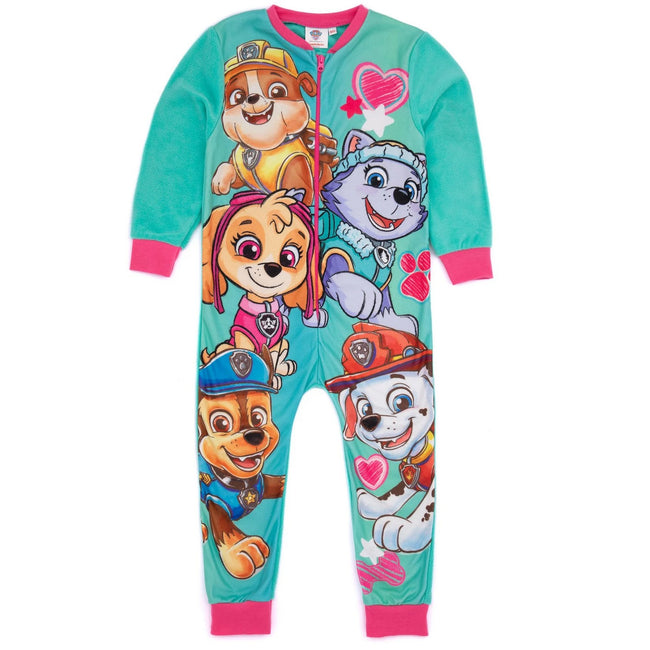 Multicoloured - Front - Paw Patrol Girls Character Sleepsuit