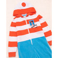 Blue-Red - Side - Wheres Wally? Childrens-Kids Costume Sleepsuit