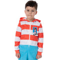 Blue-Red - Close up - Wheres Wally? Childrens-Kids Costume Sleepsuit