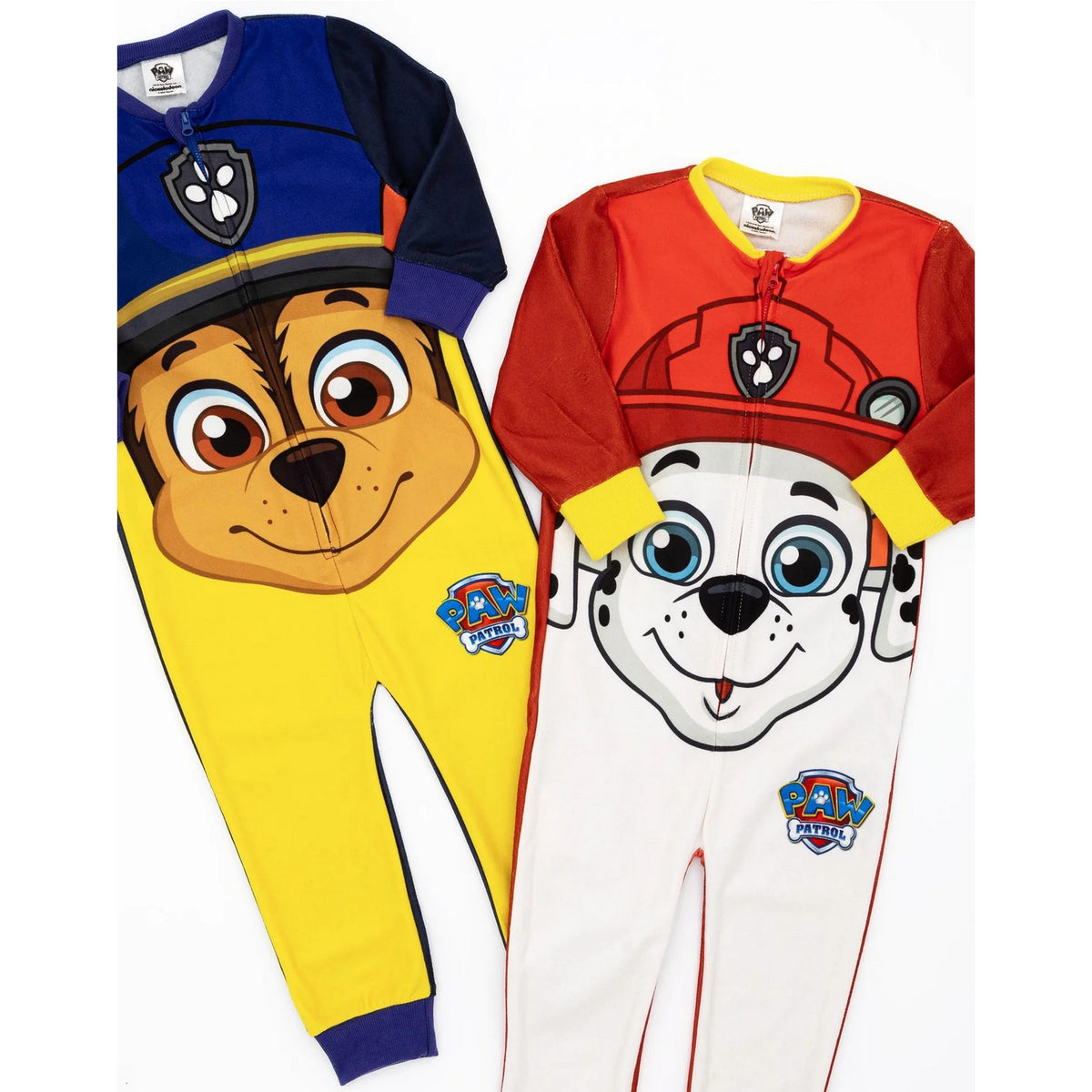 Blue-Yellow-White - Lifestyle - Paw Patrol Childrens-Kids Chase & Marshall Sleepsuit (Pack of 2)