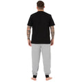 Black-Grey - Back - Marvel Mens Superhero Pyjama Set