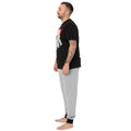 Black-Grey - Side - Marvel Mens Superhero Pyjama Set