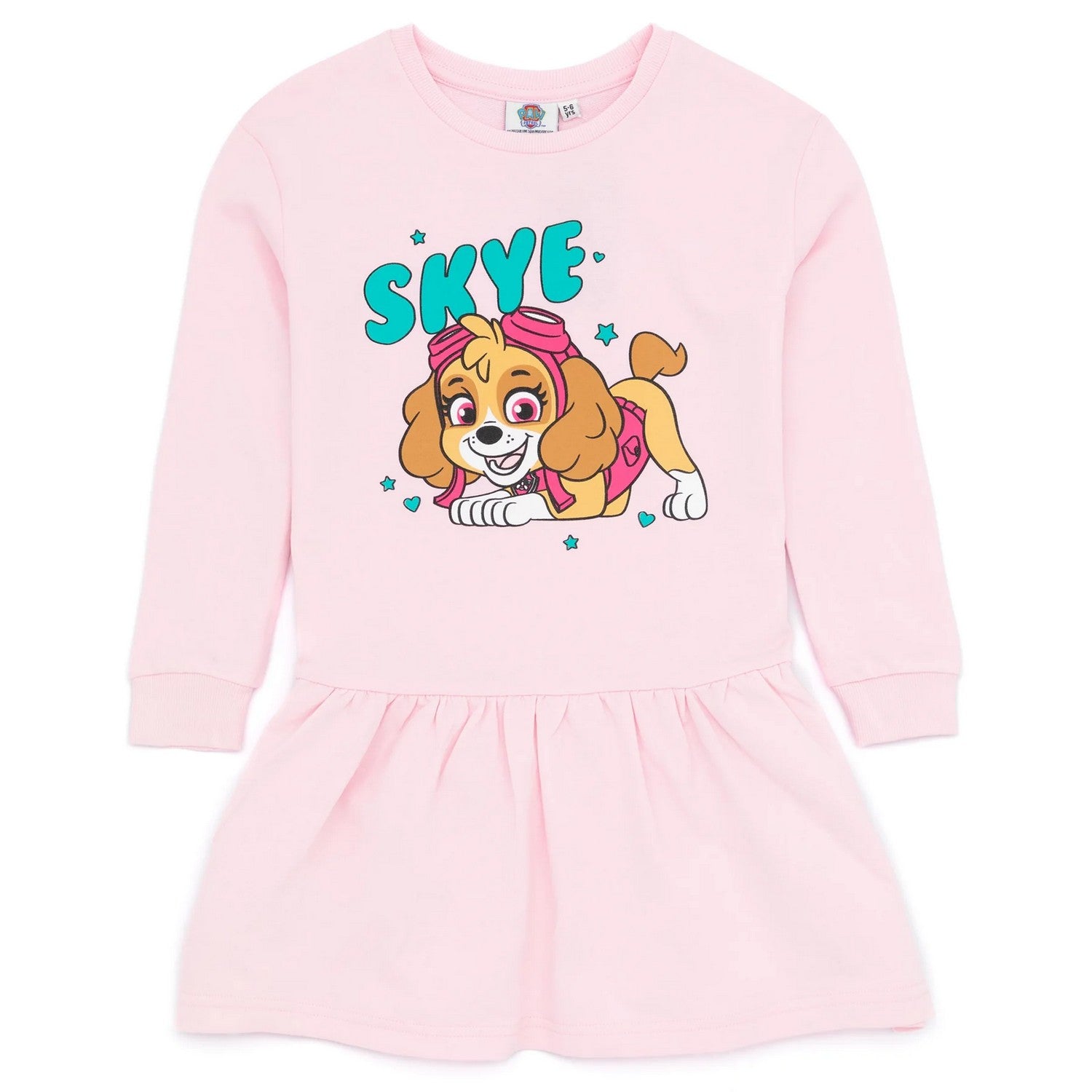 Pink - Back - Paw Patrol Girls Skye Sweater Dress & Leggings Set