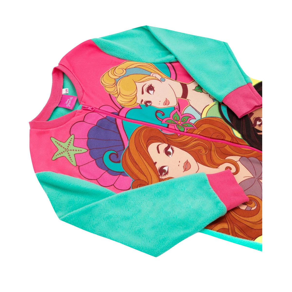 Pink-Blue - Lifestyle - Disney Princess Girls Character Sleepsuit