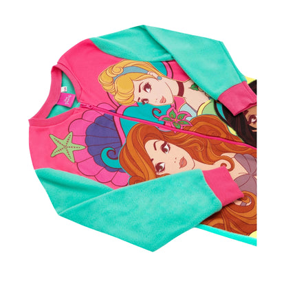 Pink-Blue - Lifestyle - Disney Princess Girls Character Sleepsuit