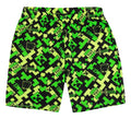 Black-Green - Lifestyle - Minecraft Childrens-Kids Creeper Short Pyjama Set