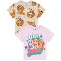 Pastel Purple-Brown - Front - Paw Patrol Girls Believe In Yourself T-Shirt (Pack of 2)