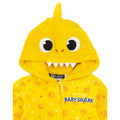 Yellow - Back - Baby Shark Childrens-Kids 3D Fins Sleepsuit