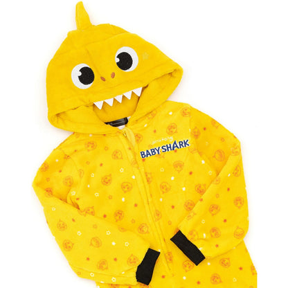 Yellow - Lifestyle - Baby Shark Childrens-Kids 3D Fins Sleepsuit