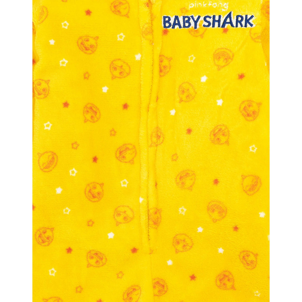 Yellow - Pack Shot - Baby Shark Childrens-Kids 3D Fins Sleepsuit