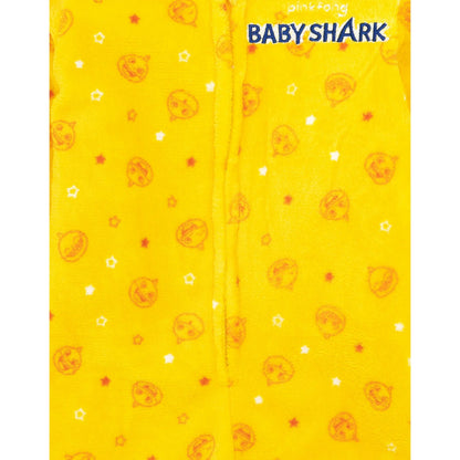 Yellow - Pack Shot - Baby Shark Childrens-Kids 3D Fins Sleepsuit