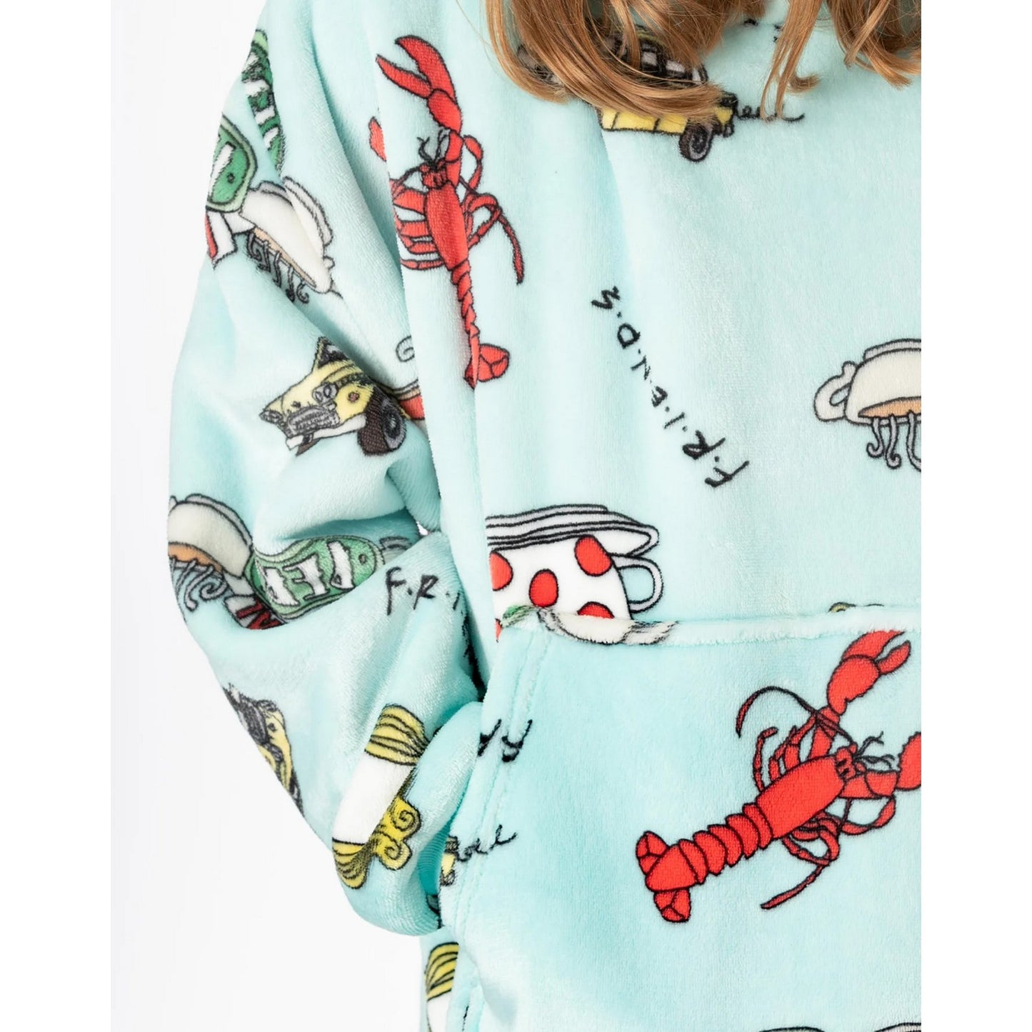 Blue - Pack Shot - Friends Childrens-Kids Oversized Hoodie Blanket