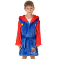 Red-Blue - Close up - Super Mario Childrens-Kids Costume Dressing Gown
