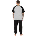 Grey-Black - Back - Batman Mens Logo Long Pyjama Set