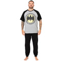 Grey-Black - Front - Batman Mens Logo Long Pyjama Set