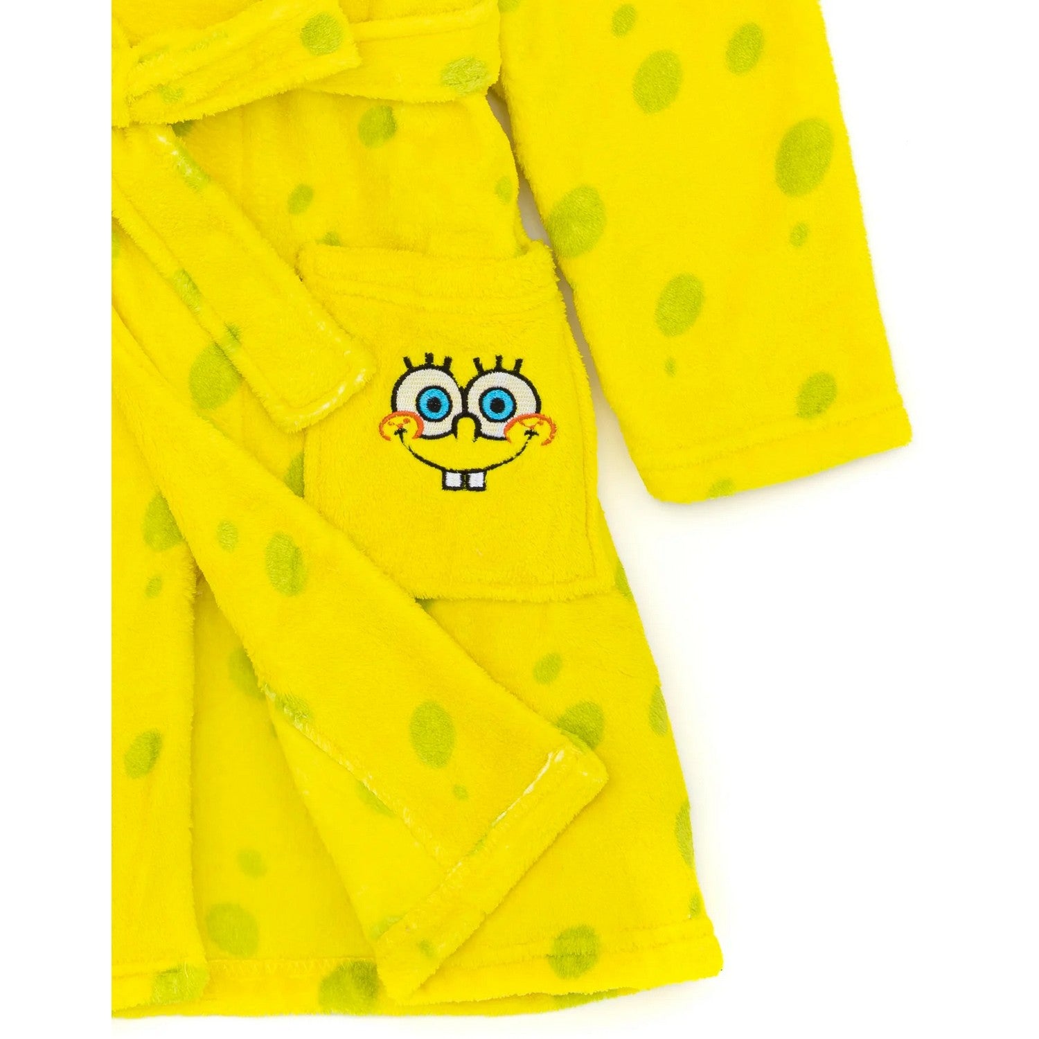 Yellow - Close up - SpongeBob SquarePants Childrens-Kids Face Dressing Gown