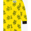 Yellow - Close up - SpongeBob SquarePants Childrens-Kids Repeat Print Sleepsuit