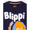 Navy - Close up - Blippi Childrens-Kids Hello T-Shirt
