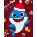 Maroon - Close up - Baby Shark Mens Daddy Shark Knitted Christmas Jumper