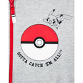 Grey - Pack Shot - Pokemon Boys Gotta Catch Em All Pokeball Full Zip Drawstring Hoodie