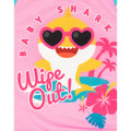 Blue-Pink - Side - Baby Shark Girls Wipe Out! Long-Sleeved One Piece Swimsuit