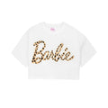 White-Brown - Side - Barbie Womens-Ladies Animal Print Pyjama Set