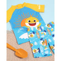 Blue-Yellow - Close up - Baby Shark Boys Surf´s Up! Two-Piece Swimsuit