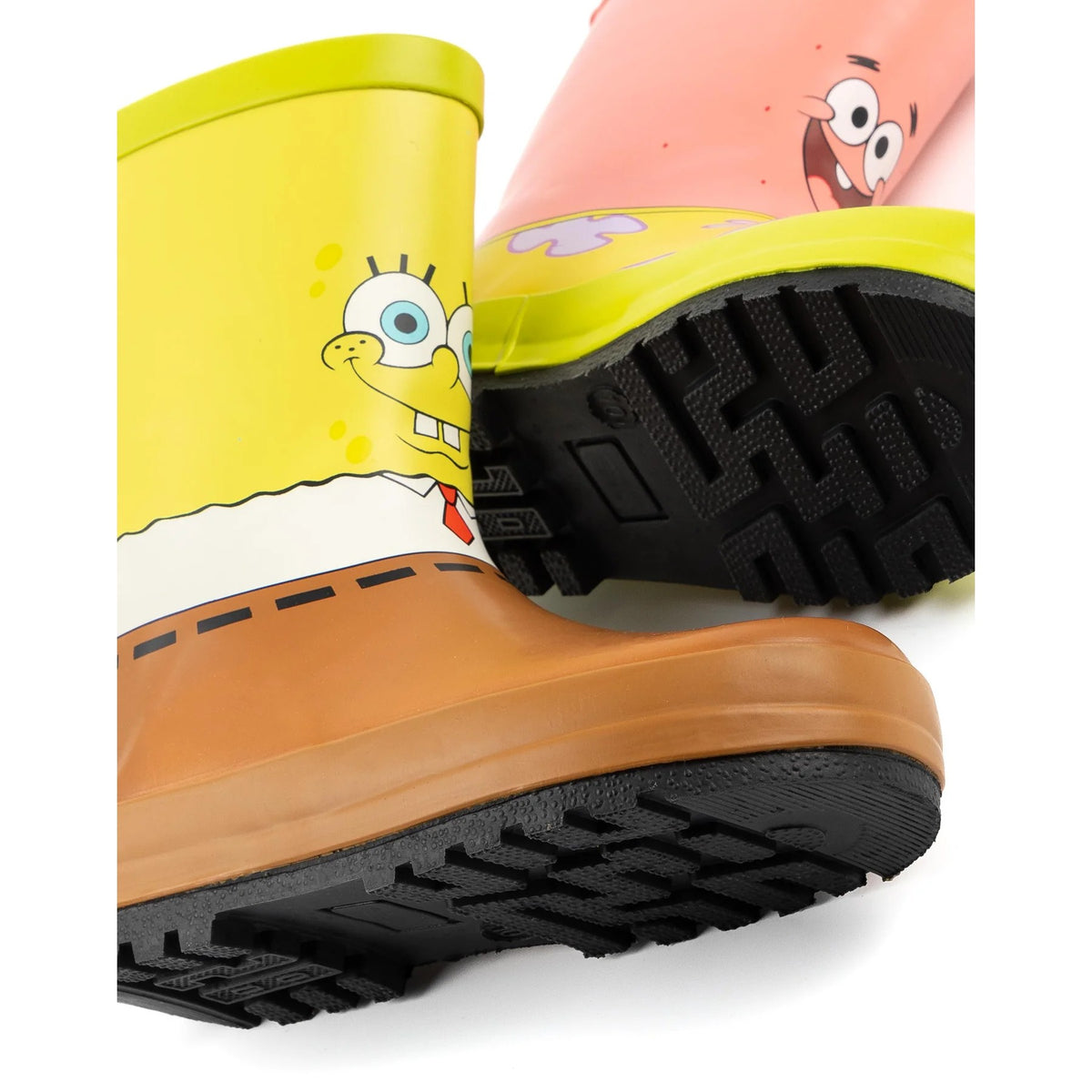 Yellow-Pink-Brown - Lifestyle - SpongeBob SquarePants Childrens-Kids Character Wellington Boots