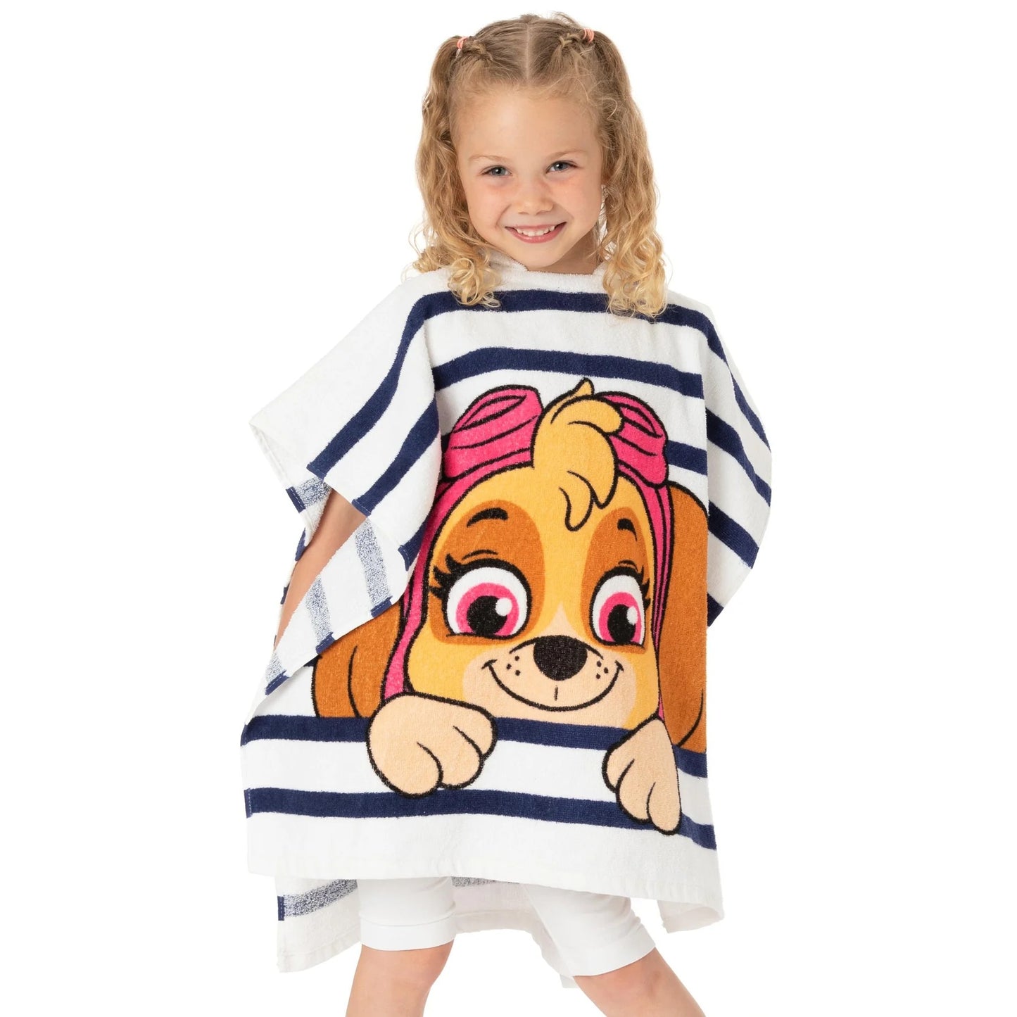 White-Navy - Lifestyle - Paw Patrol Childrens-Kids Skye Hooded Towel