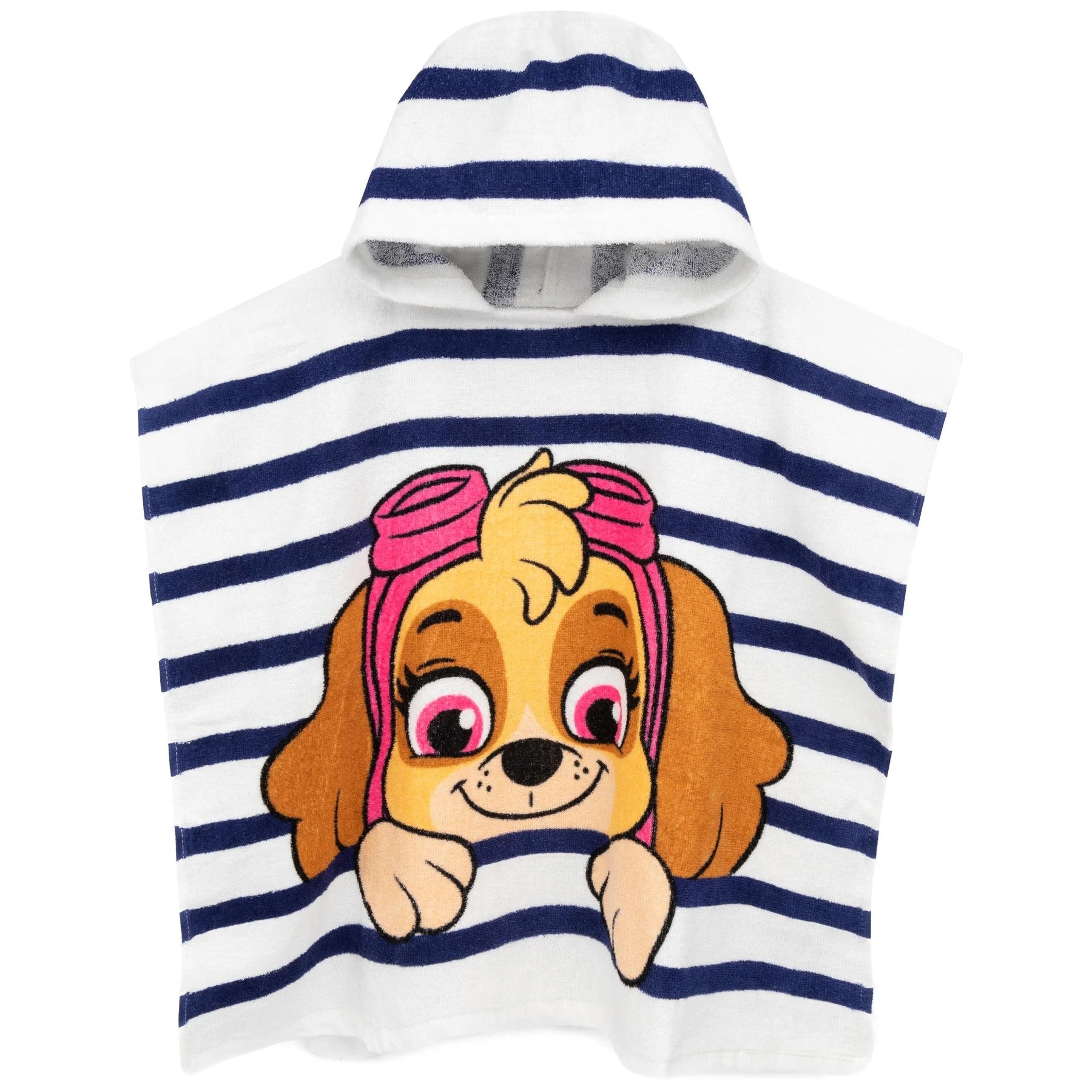 White-Navy - Front - Paw Patrol Childrens-Kids Skye Hooded Towel
