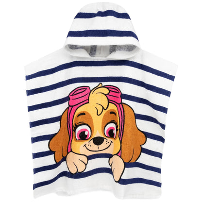 White-Navy - Front - Paw Patrol Childrens-Kids Skye Hooded Towel