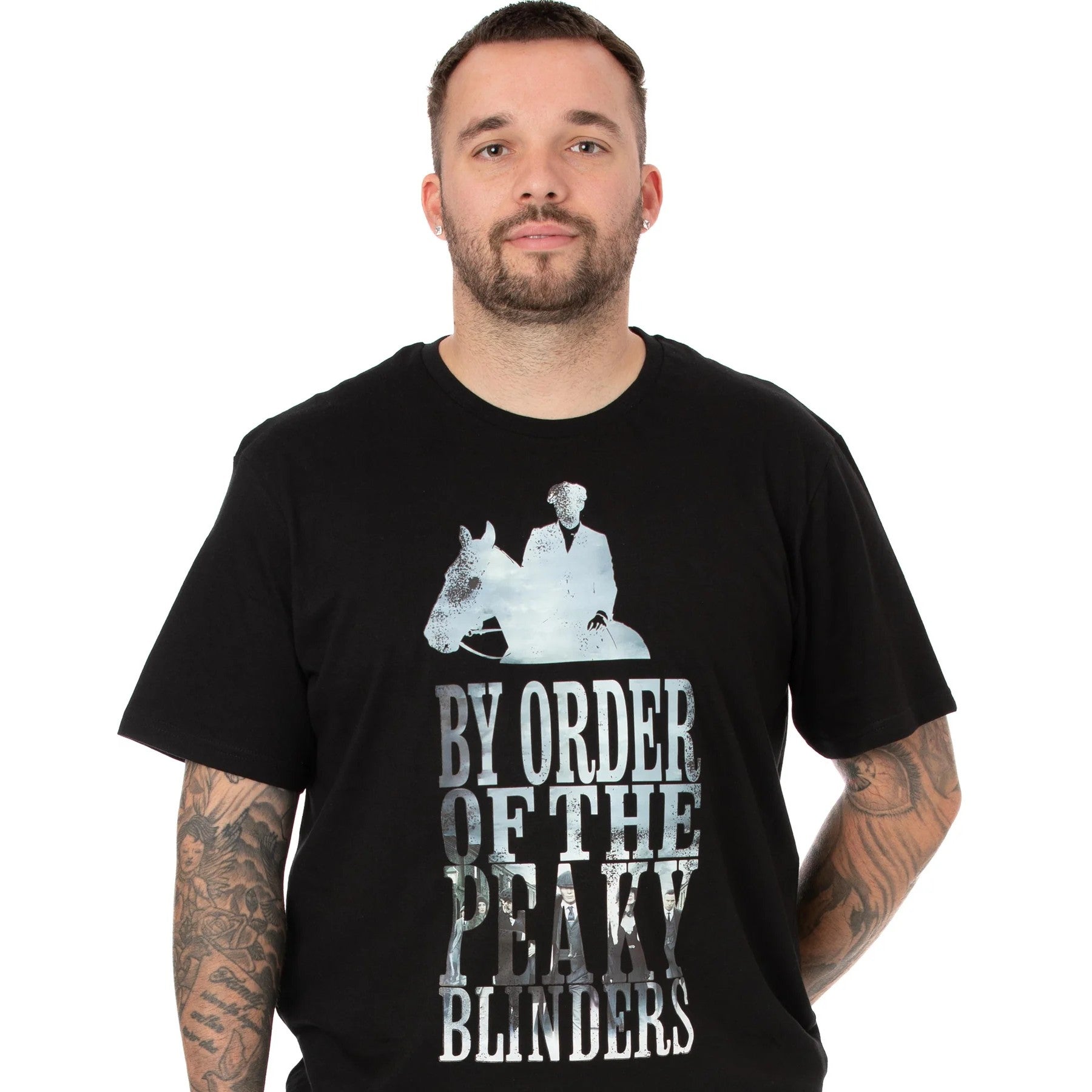 Black - Side - Peaky Blinders Mens By Order Long Pyjama Set