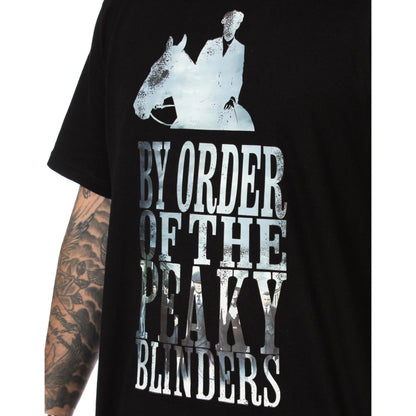 Black - Pack Shot - Peaky Blinders Mens By Order Long Pyjama Set