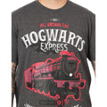 Grey-Black - Pack Shot - Harry Potter Mens Hogwarts Express Long Pyjama Set