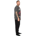 Grey-Black - Close up - Harry Potter Mens Hogwarts Express Long Pyjama Set