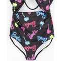 Black - Back - Barbie Womens-Ladies Palm Tree Logo One Piece Swimsuit