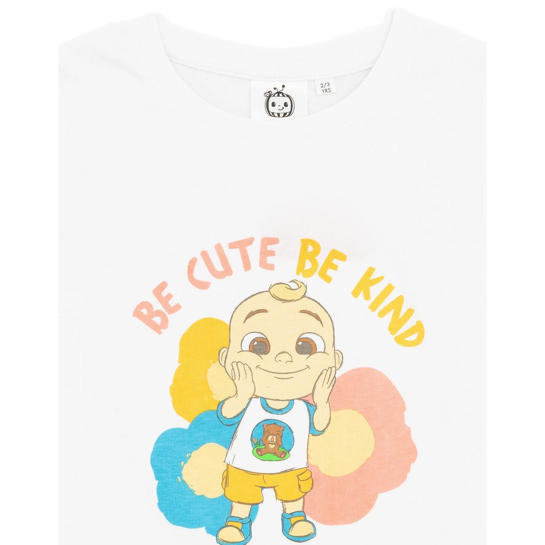White - Side - Cocomelon Girls Be Cute Be Kind Long-Sleeved T-Shirt