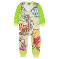 Green-Yellow - Front - Winnie the Pooh Childrens-Kids Character Sleepsuit