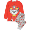 Blue-Red-Grey - Back - Paw Patrol Childrens-Kids Chase & Marshall Long Pyjama Set (Pack of 2)