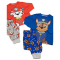 Blue-Red-Grey - Pack Shot - Paw Patrol Childrens-Kids Chase & Marshall Long Pyjama Set (Pack of 2)