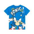 Red-Blue - Back - Sonic The Hedgehog Childrens-Kids Character T-Shirt (Pack of 2)