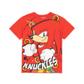 Red-Blue - Side - Sonic The Hedgehog Childrens-Kids Character T-Shirt (Pack of 2)