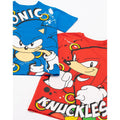 Red-Blue - Lifestyle - Sonic The Hedgehog Childrens-Kids Character T-Shirt (Pack of 2)