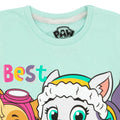 Teal-Grey - Pack Shot - Paw Patrol Childrens-Kids Skye & Everest Short Pyjama Set