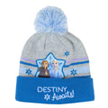 Blue-Grey - Back - Frozen II Destiny Awaits! Bobble Hat Gloves And Scarf Set