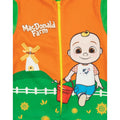 Green-Orange-Yellow - Back - Cocomelon Childrens-Kids MacDonald Farm Baby JJ Sleepsuit