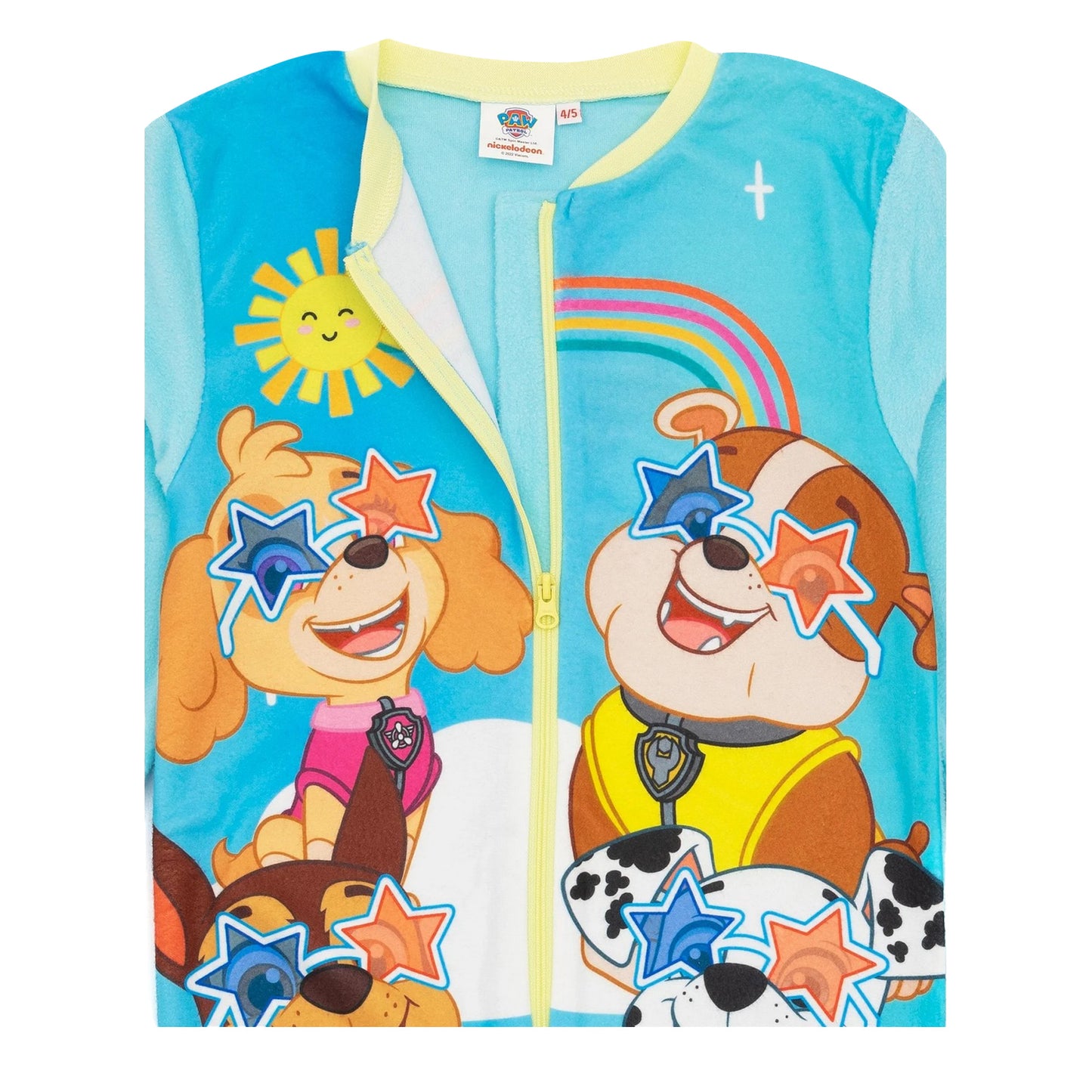 Sky Blue-Cream - Back - Paw Patrol Childrens-Kids Forever Fun Sleepsuit